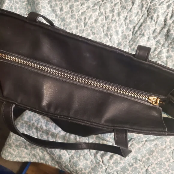 Betsey Johnson Black Quilted Large Tote Shopper Shoulder Bag- - Picture 10 of 13